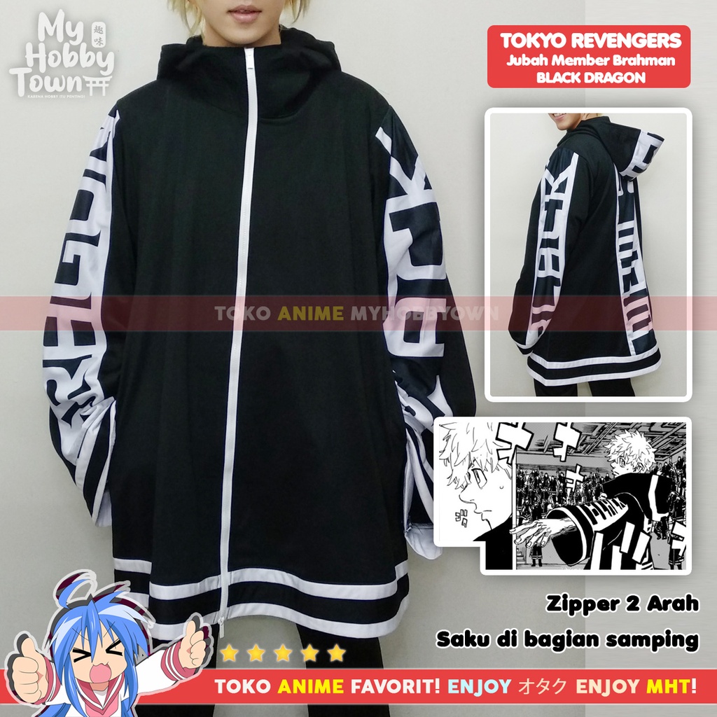 Jaket Jubah Brahman Anime Tokyo Revengers Member Takemichi Hanagaki