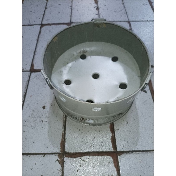 Anglo / tungku arang bahan plat baja cat putih