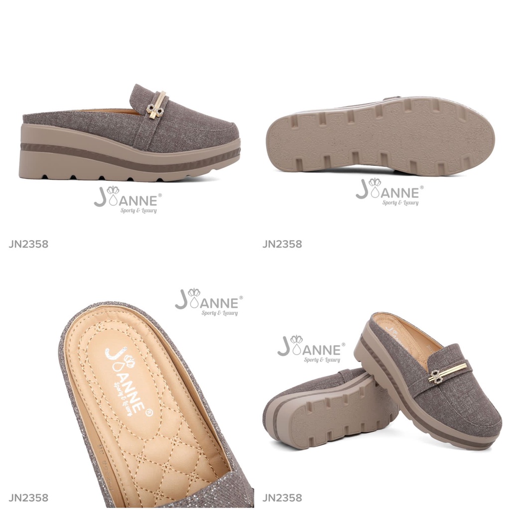 JOANNE Sepatu Wanita Wedges Mules Shoes #JN2358 ORIGINAL