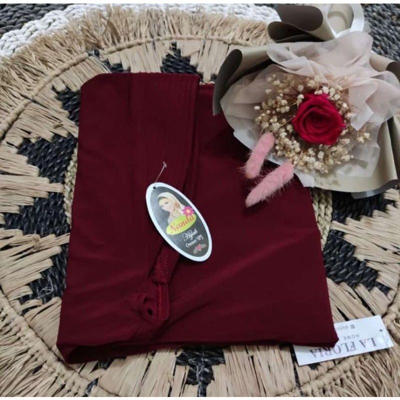 Hijab Jilbab Instan Bergo Syari Jersy Super Jersi korea Import Polos Hamidah-1