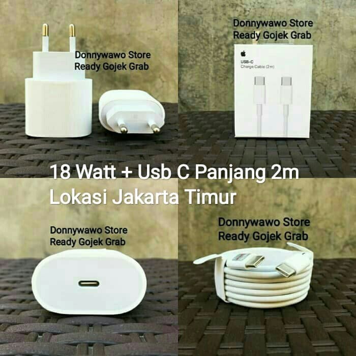 Promo Fast Charging Charger 18 Watt 18w PD Kabel USB Type C Ipad Pro 2018 Murah