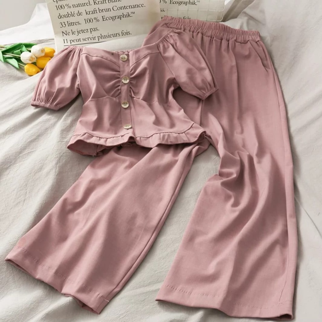 FWG - STELAN AVVI / SETELAN MURAH / BAJU SETELAN WANITA / SETELAN / CELANA DAN BAJU WANITA TERBARU