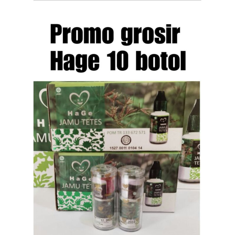 

HaGe jamu tetes herbal promo 10 botol