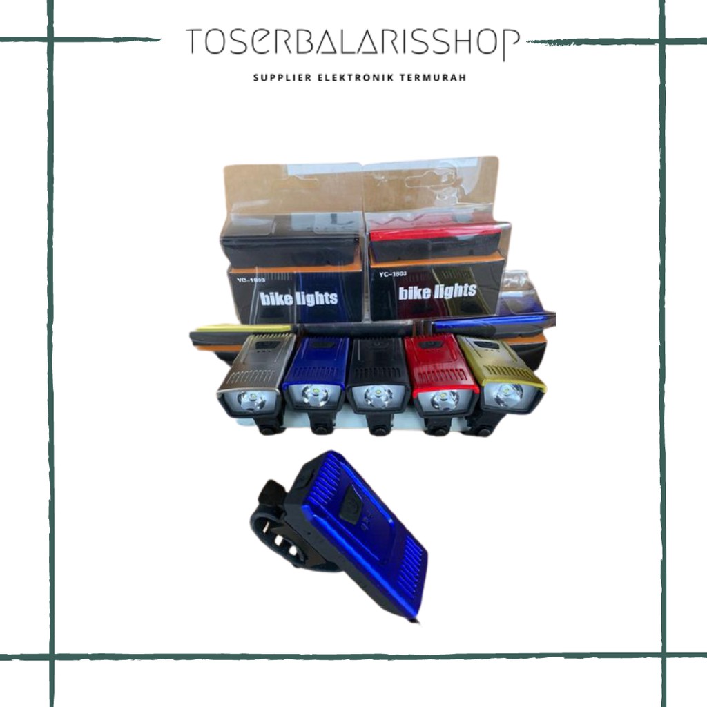 YC-1803 LAMPU SENTER DEPAN SEPEDA LED RECHARGEABLE CAS TERANG WATERPROF