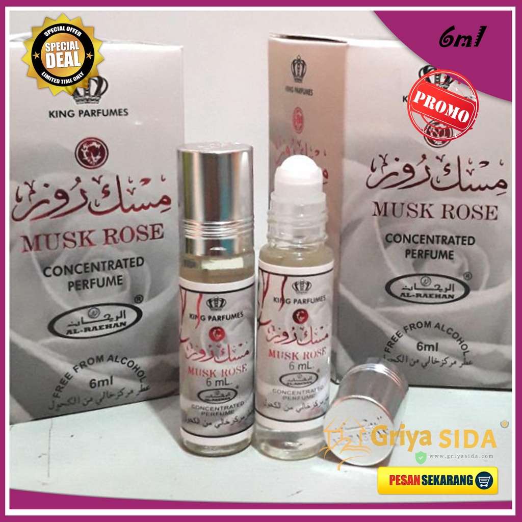 Parfum Musk rose 6ml alraehan aroma misk mirip al rehab parfum Harga grosir PROMO!!