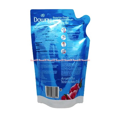 Downy Sunrise Fresh 720ml Refill Pouch Pewangi Dan Pelembut Pakaian Baju Downi Down Ny Sunrised Freshener Kemasan Biru Isi Ulang