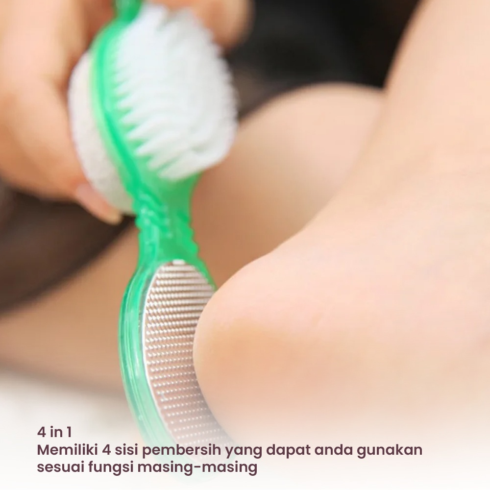 Sikat Kaki Penghalus Tumit Kaki Kasar Sikat Kaki Batu Apung Pedicure 4in1