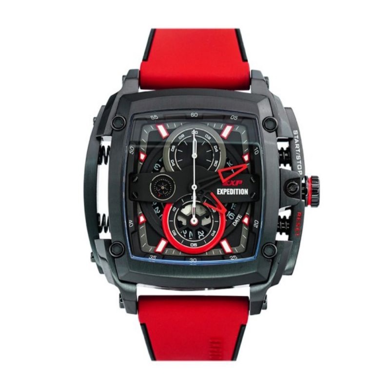 Jam Tangan Expedition EXP 3008 Pria / E3008 MC RED / BLACK Original