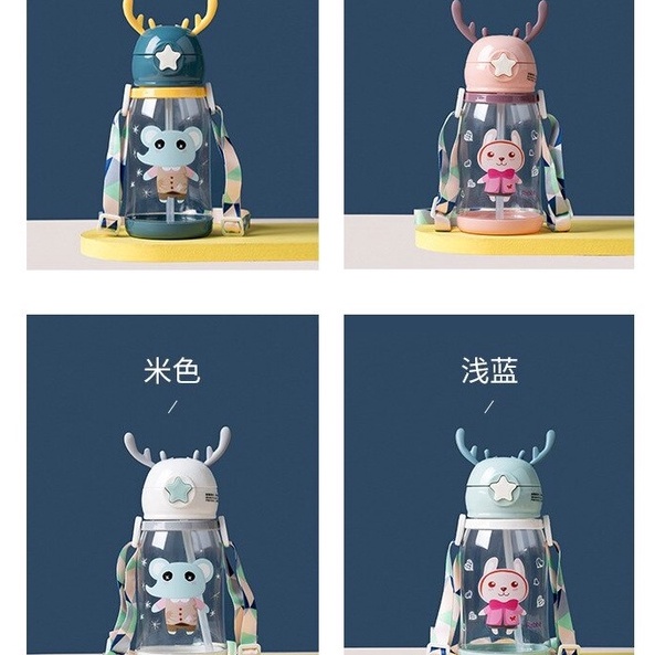 BOTOL MINUM ANAK 600ML TANDUK RUSA - BOTOL AIR ANAK BPA FREE 600ML - BOTOL MINUM ANAK RUSA KARAKTER 