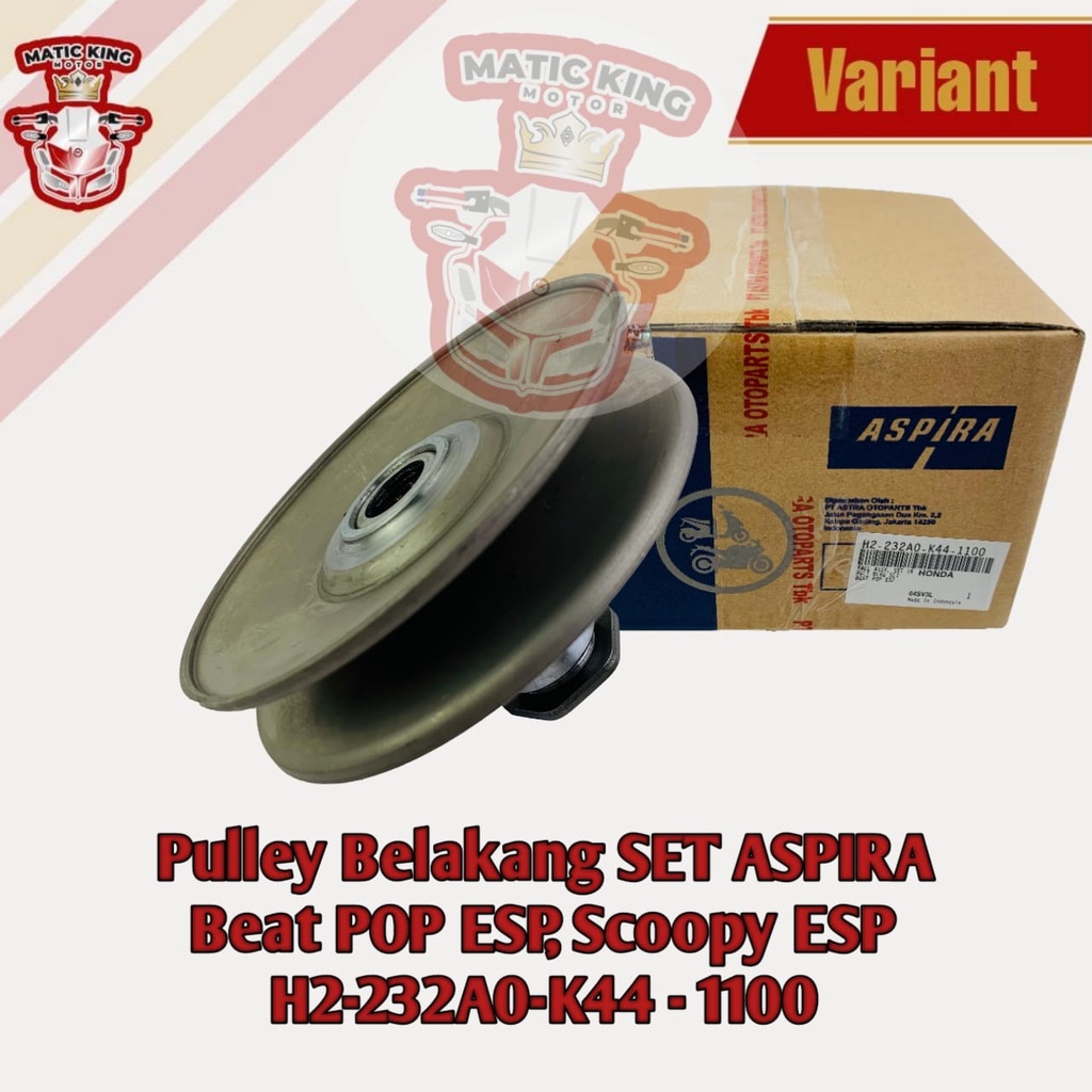 Pully Pulley Puli Belakang Honda Beat Scoopy Spacy Genio 110 115 Karburator Fi POP ESP ASLI ASPIRA OTOPART H2-232A0-KVY-1100