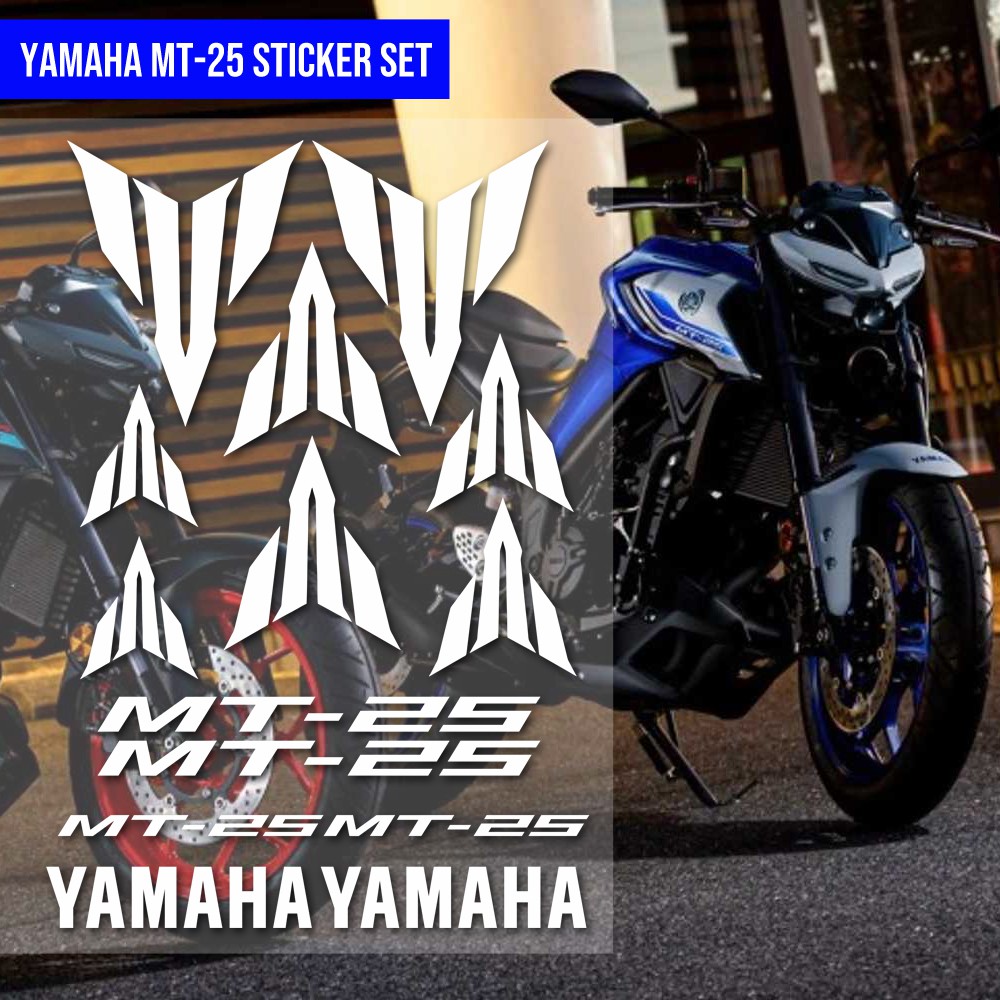 Sticker Set Logo Yamaha MT 25 MT25