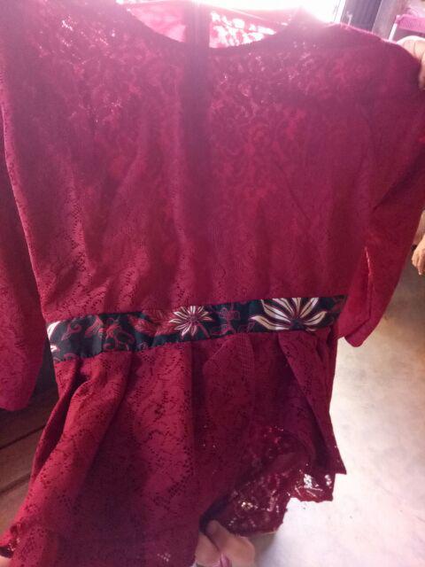 Oz Couple Annisa Couple Gamis Brukat Batik Cp Annisha