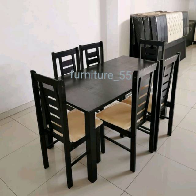 Meja makan + 6 kursi