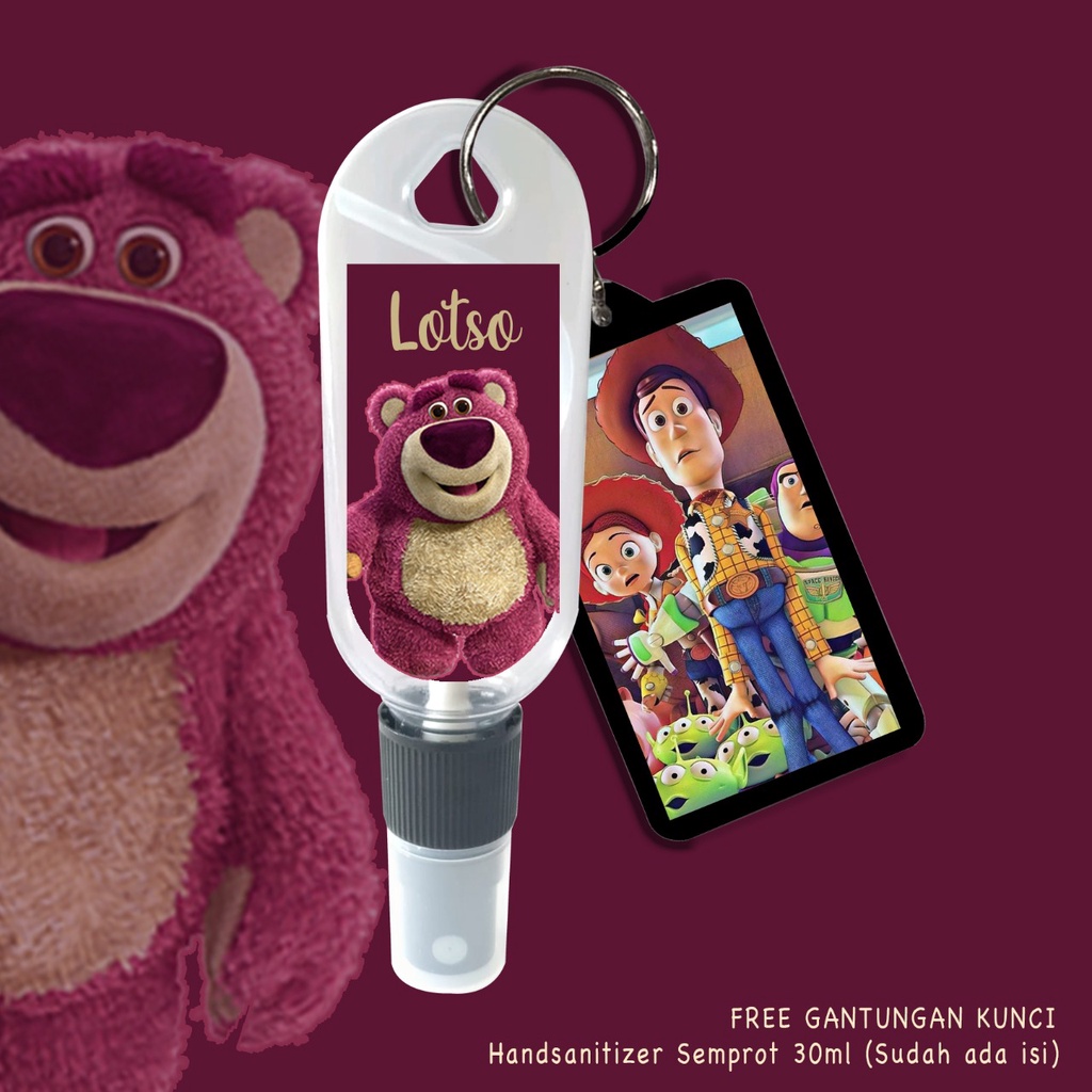 (FREE GANTUGAN KUNCI) HAND SANITIZER T O Y S T O R Y / SPRAY 30 ML / PRAKTIS / CARTOON CUTE / BEST SELLER / LOTSO / ALIEN