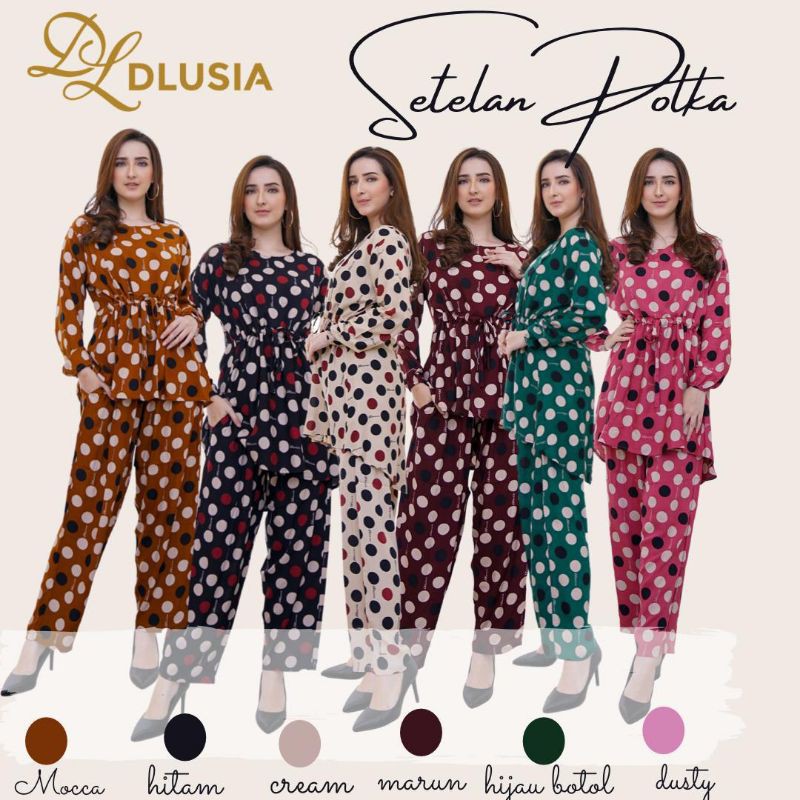 Daster Arab Setelan POLKA One Set Rayon India