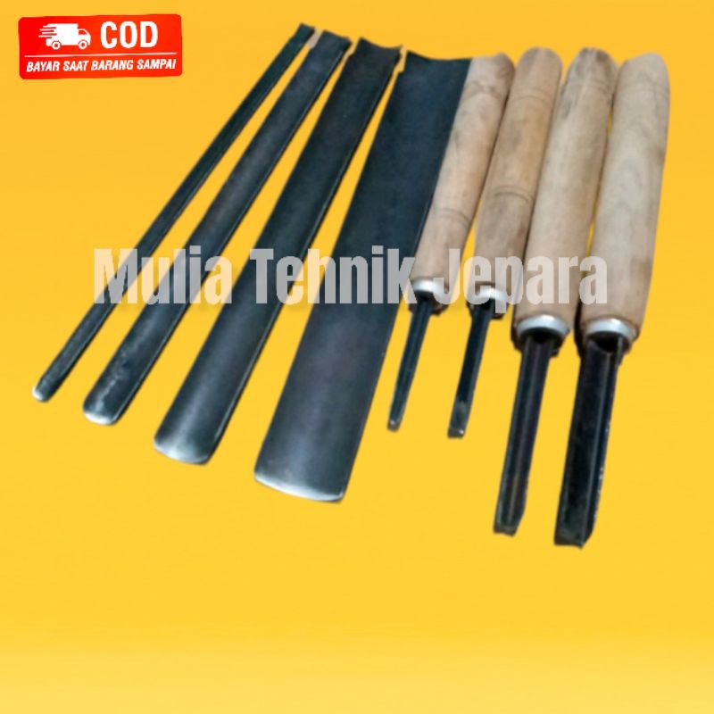 pahat ukir kayu kol dan coret gagang