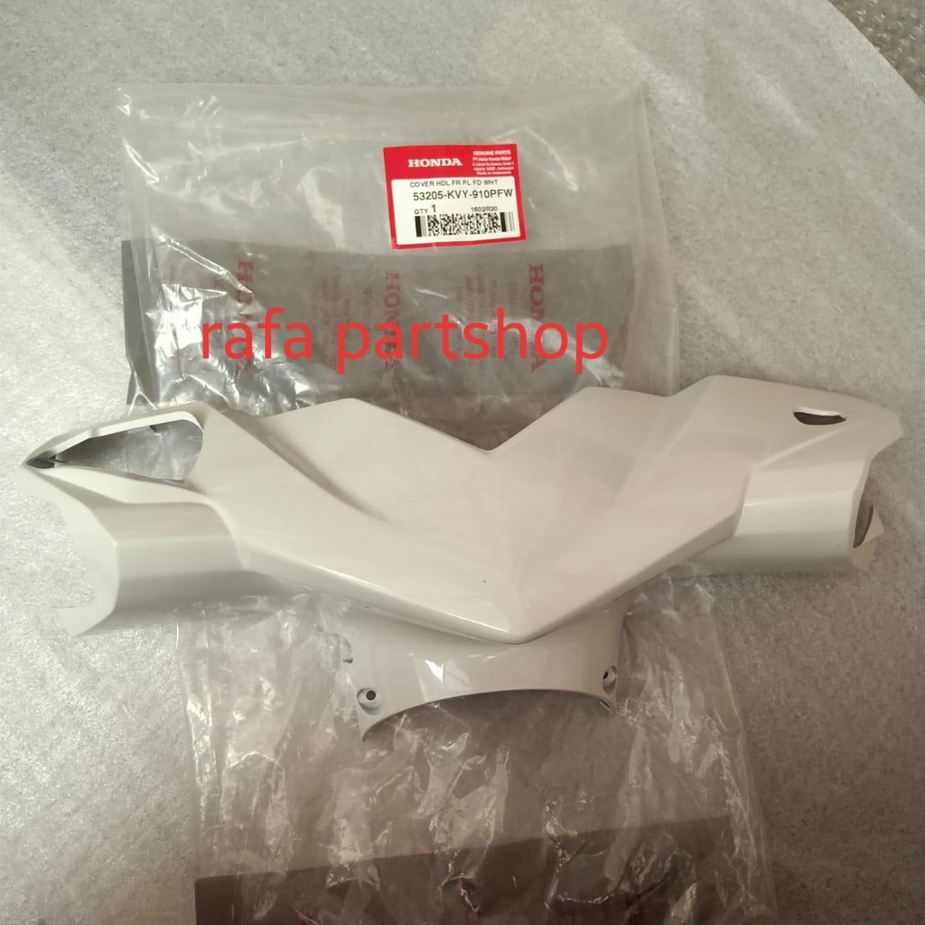 Batok Depan Stang Cover BEAT Karbu Putih 53205KVY910PFW ORI AHM