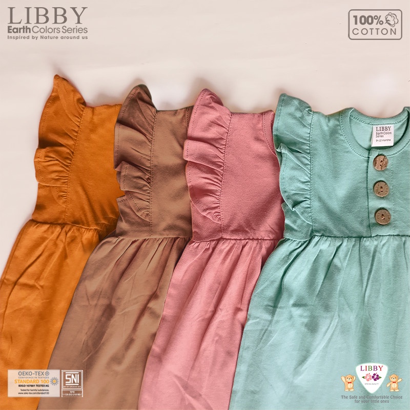 Libby Baby Earth Colors Series Nara Dress Pakaian Anak Perempuan