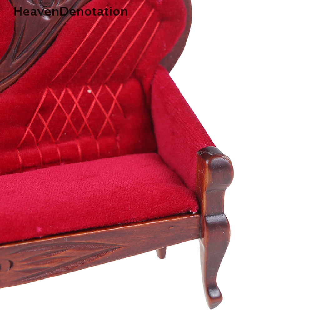 [HeavenDenotation] 1:12 Dollhouse miniature soft Double sofa for dolls furniture pretend play toy