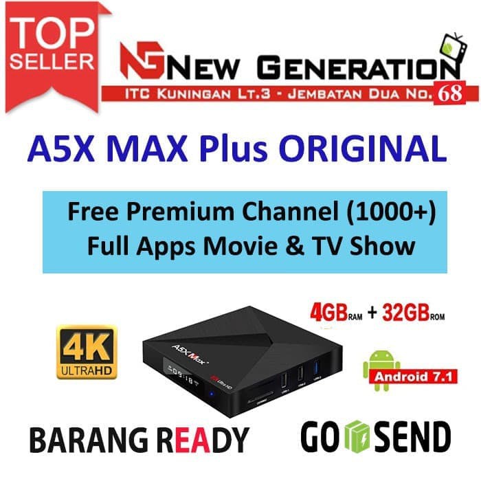 Promo New Android Tv Box A5X MAX  Android 7 1 4GB 32GB RK3328 KODI Terbaru   Diskon