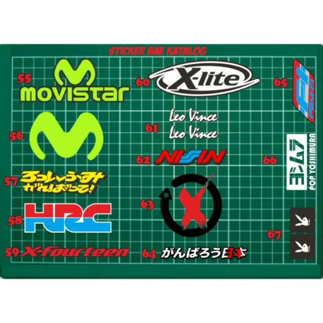 STIKER HELM STIKER CUTTING MOTOR