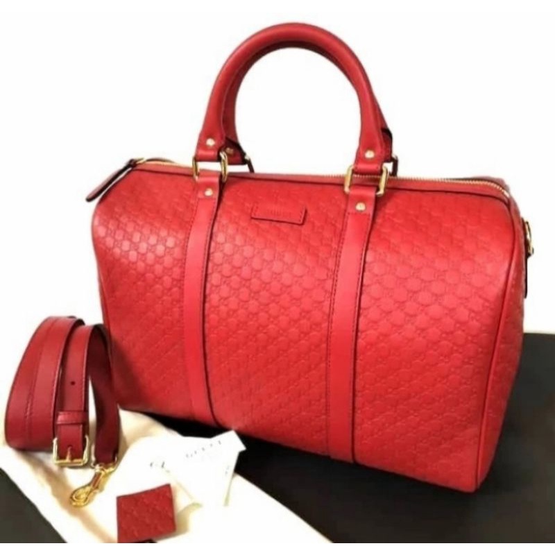 Tas Gucci Speedy Guccisima Red Original