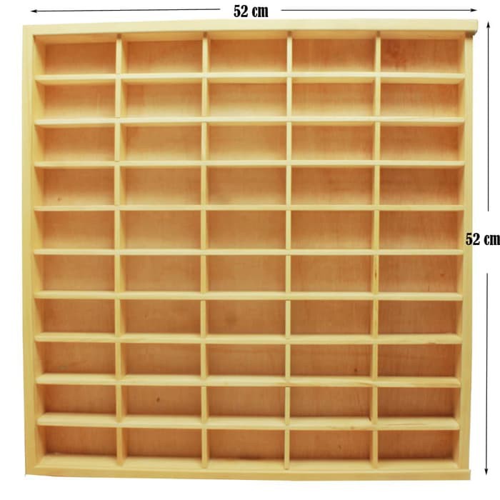 Rak Display Diecast - Diecast Organizer - Rak Diecast Hotwheels Rak Diecast Kayu Isi 50 / Rak