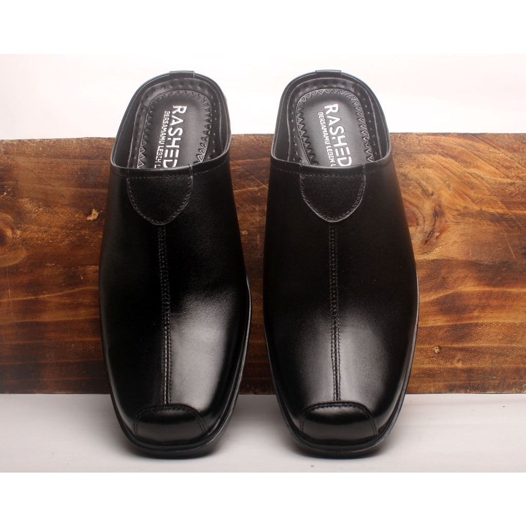 Sepatu Sandal  Pria Kulit Asli Rasheda VL 04 Selop Tutong Big Size Jumbo