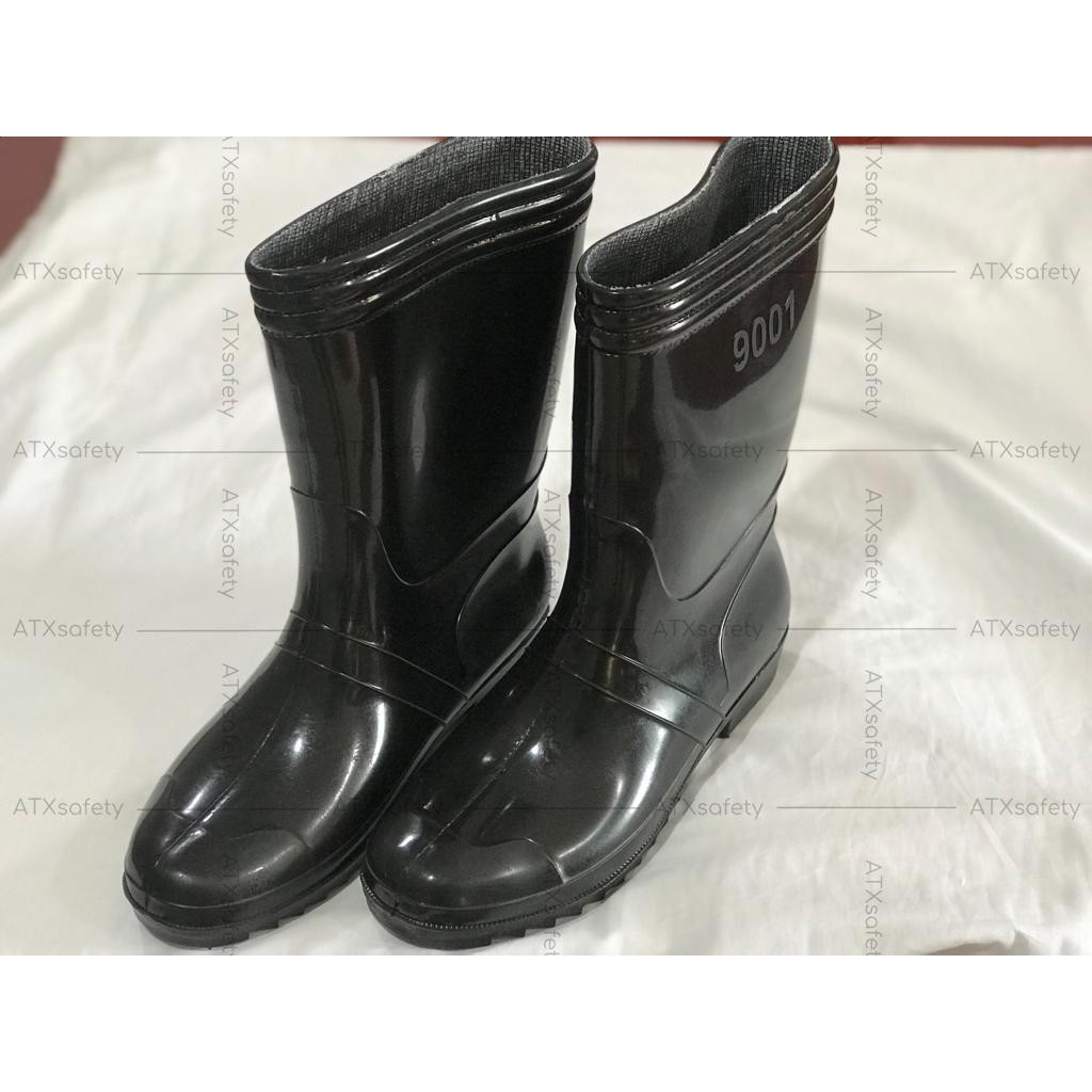 Sepatu Boot Karet Jeep Hitam ATX Boot kerja Proyek Anti Air Banjir Hujan PVC Boot Murah