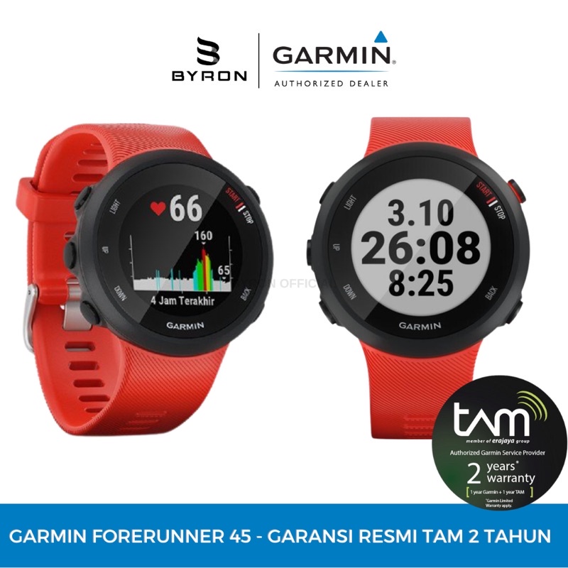 GARMIN Forerunner 45 Running Smartwatch Garmin Connect - Garansi Resmi TAM 2 Tahun