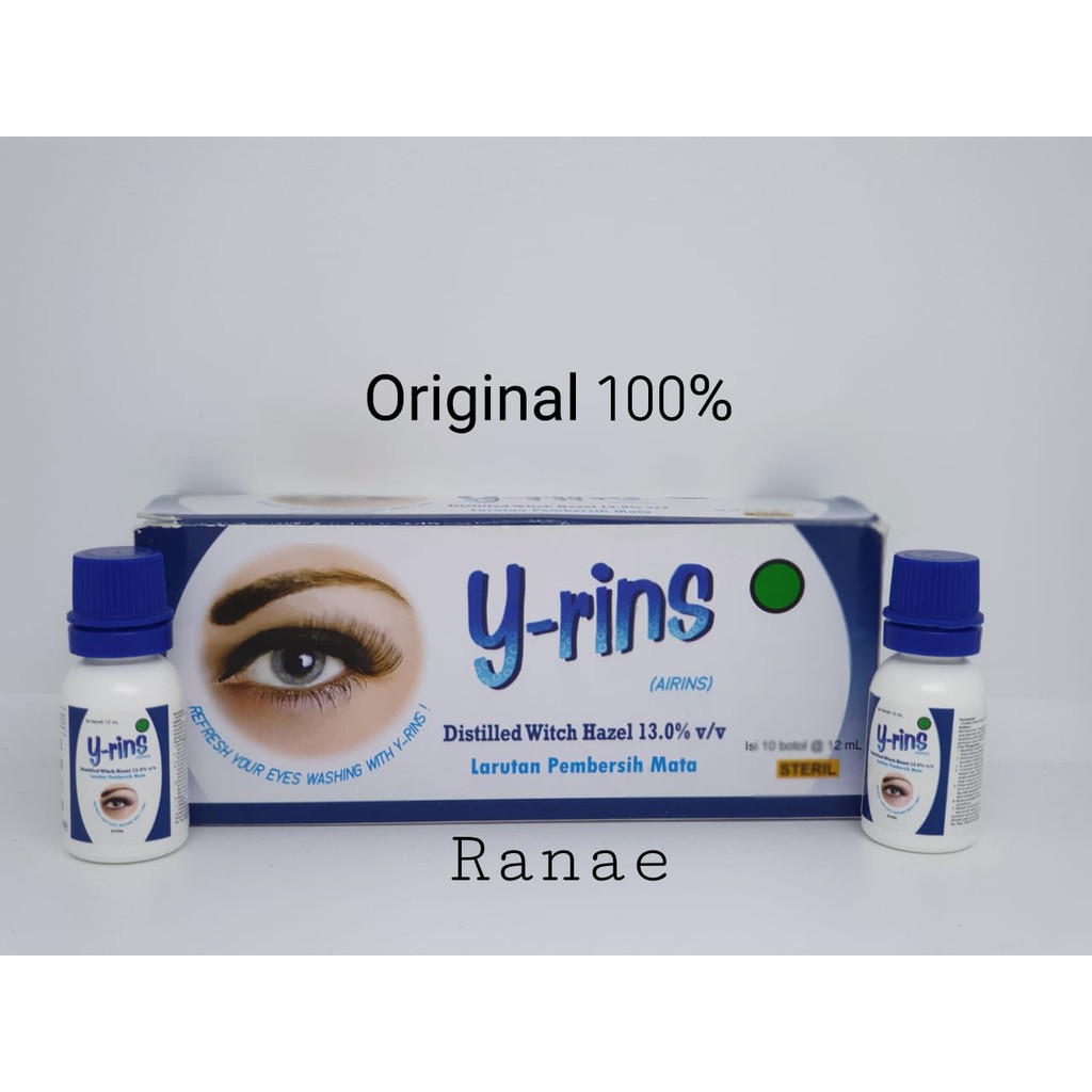 Y-Rins Isi 10 Botol @12 ml / Yrins - Obat Pembersih Mata