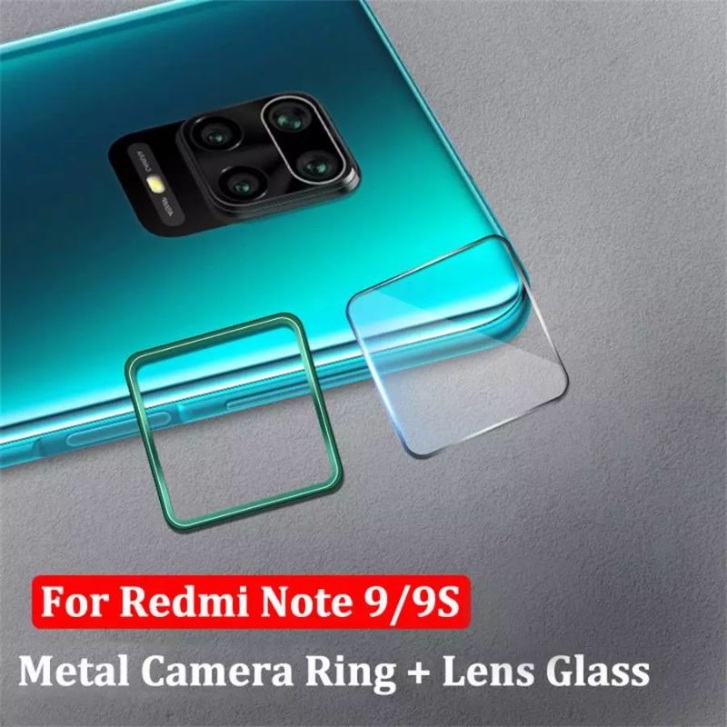 2IN1 - Ring Camera Anti Gores Kamera Xiaomi Redmi Note 9 - Note 9 Pro Lensa Protector Premium