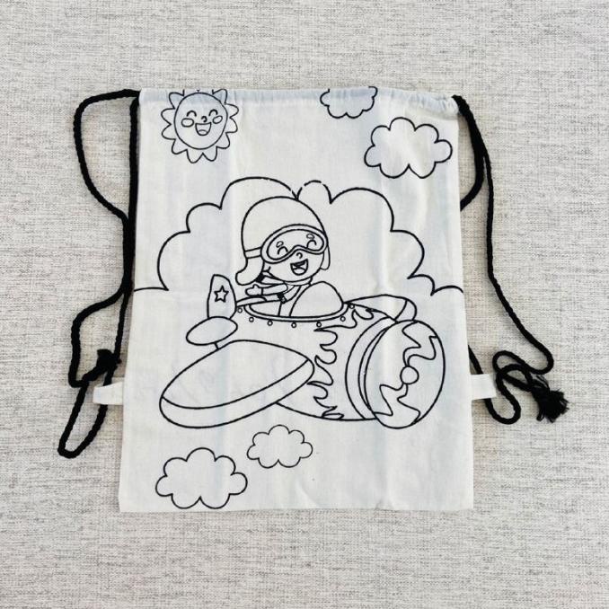 

Painting Kit String Bag - Plane (Paket Lengkap Melukis, Cat, Kuas, Pal