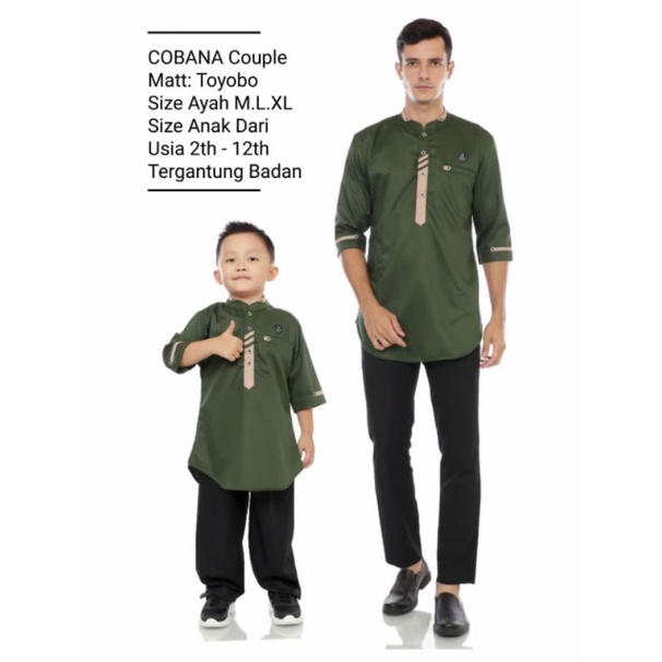 Pensi Store - Koko Kurta Couple Ayah dan Anak Original Cobana. Koko Couple Ayah dan Anak Lengan 3/4.