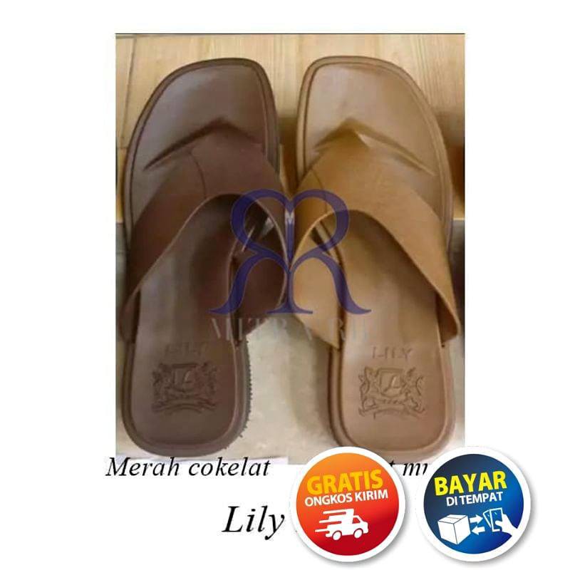 Sandal Lily Jadul, Sendal Lily 201 pria modern pria jepit Lily Asli