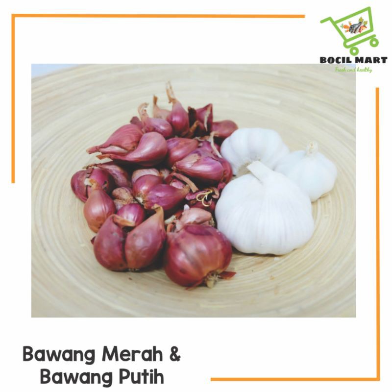 

[BOCIL MART] BAWANG MERAH DAN BAWANG PUTIH 250GR/ BAWANG MERAH DAN BAWANG PUTIH KUPAS