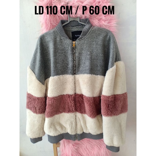 jaket berskha original sherpa bulu luar