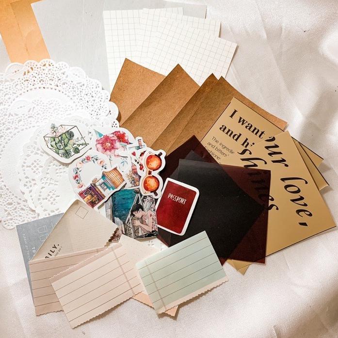 

⚡uper Kejutan Journal Kit Journaling Vintage Aesthetic Jurnal 40pcs harga bersaing