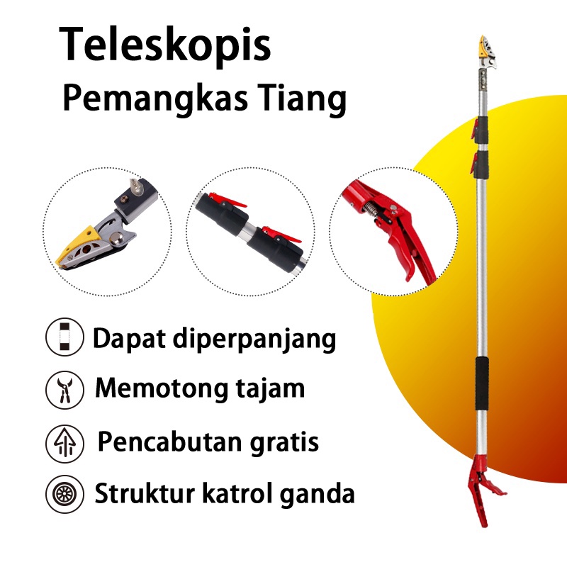 Pemetikan buah yang dapat ditarik dari ketinggian tinggi, pohon buah, pemetik buah, gunting pemangkas