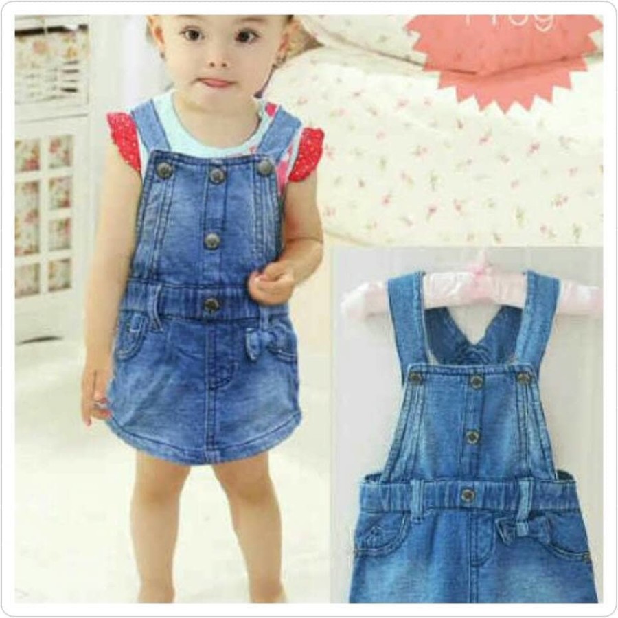 EMY BJ265-OVERALL JEANS BABY baju monyet anak bayi girl cewek