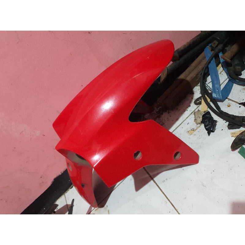 spakbor depan ninja 250 r karbu 4tak 250cc slebor merah original ori