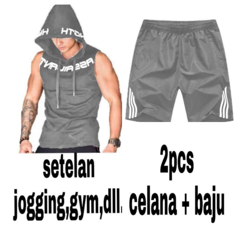 STELAN JOGGING / SET PRIA ASSA/BAJU SETELAN COWOK / BAJU SET GYM PRIA / SET OLAHRAGA /STELAN PRIA]