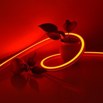 Lampu Led neon flexible Rope light Custom Warna merah / Red meteran (belum termasuk colokan)