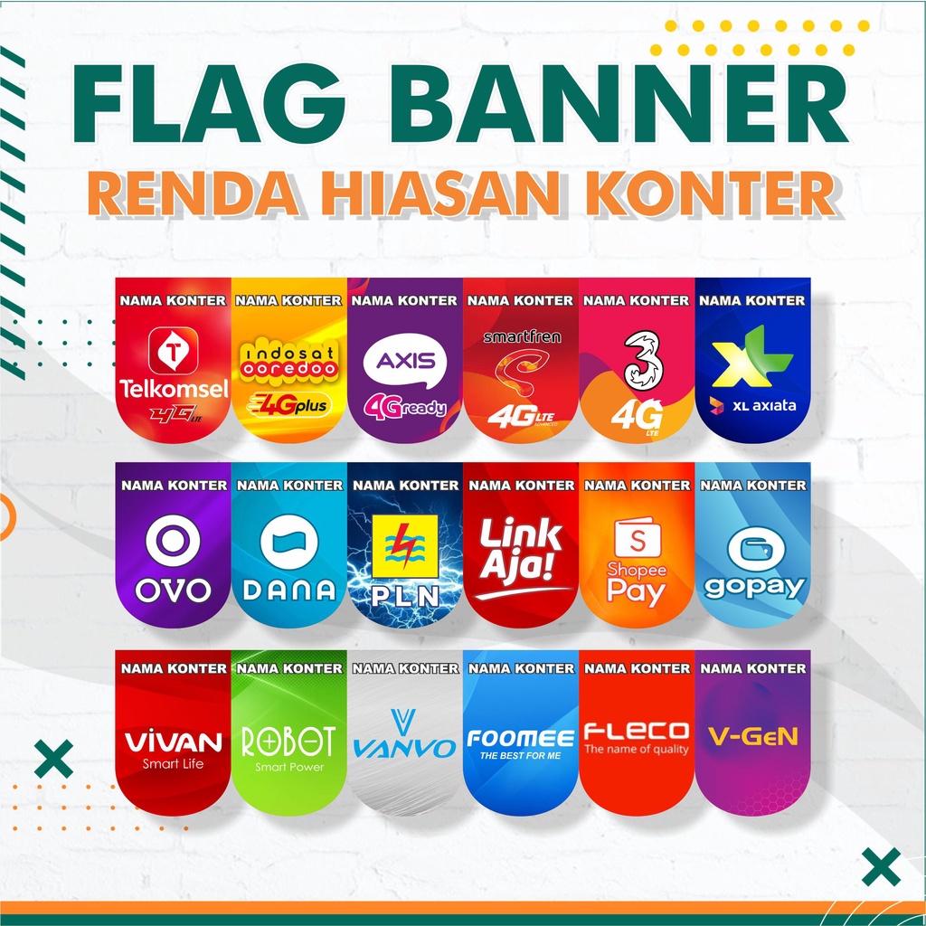 Jual Paket Flag Banner Bahan Gram Shopee Indonesia