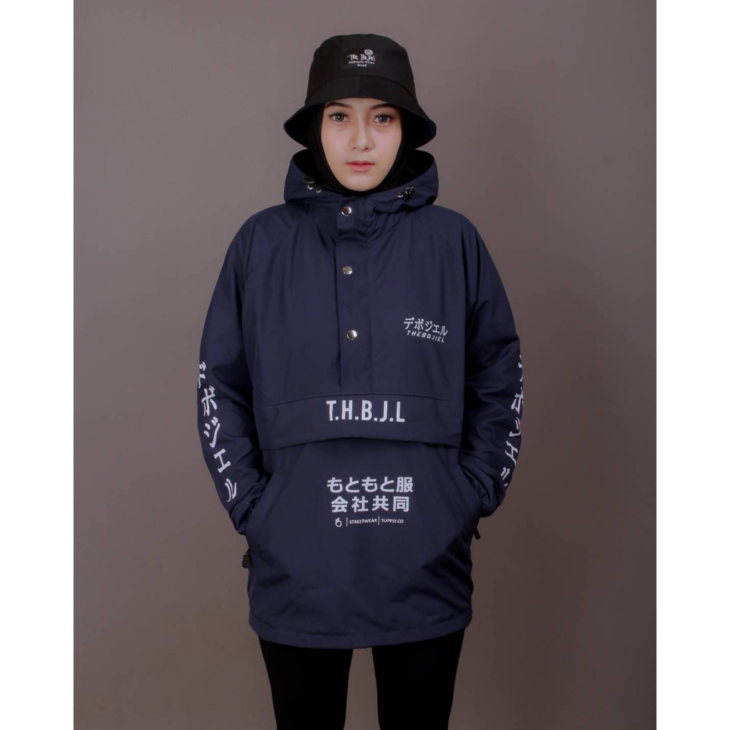 Jaket Parasut Wanita Pria Jepang Cagoule Windbreaker THBJL Waterproof Original Distro The Bojiel