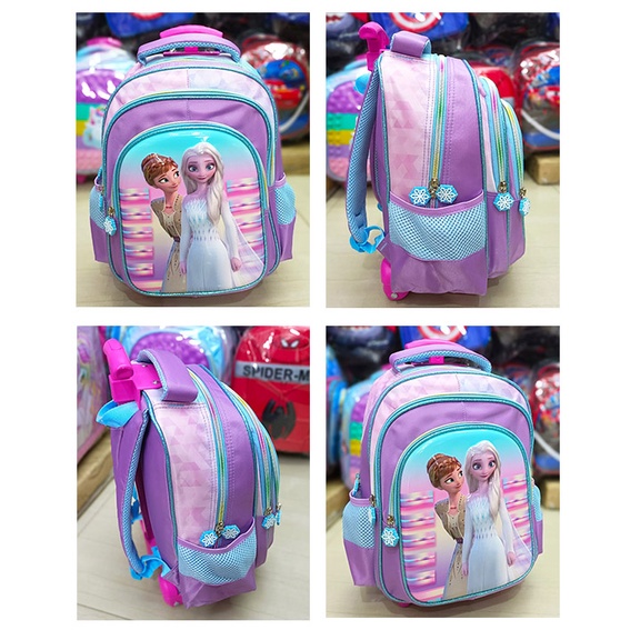 PROMO TROLLEY Roda TAS TROLI DORONG ANAK PEREMPUAN SEKOLAH TK Motif Kuda PONY SUN EMBOS TIMBUL 3Res ( Sun Gemez Meow Sugar Gogo Kumbang 13&quot; )