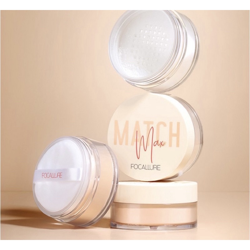 (READY &amp; ORI) Focallure Matchmax Baking &amp; Setting Loose Powder FA154 FA 154 Set Make Up Tabur Tahan Lama Waterproof