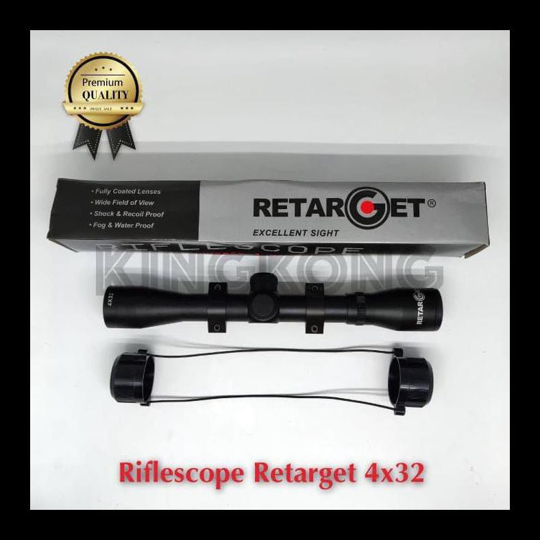 BARANG BARU TELESKOP RIFFLESCOPE SENAPAN ANGIN RETARGET 4X32