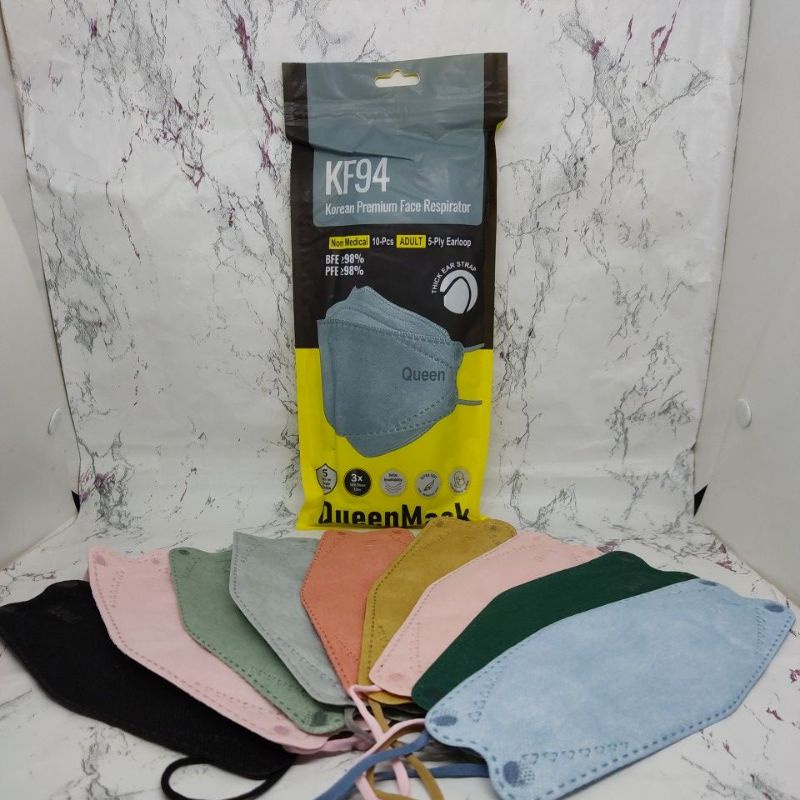 MASKER KF94 QUEEN WARNA WARNI 4PLY ISI 10 LEMBAR