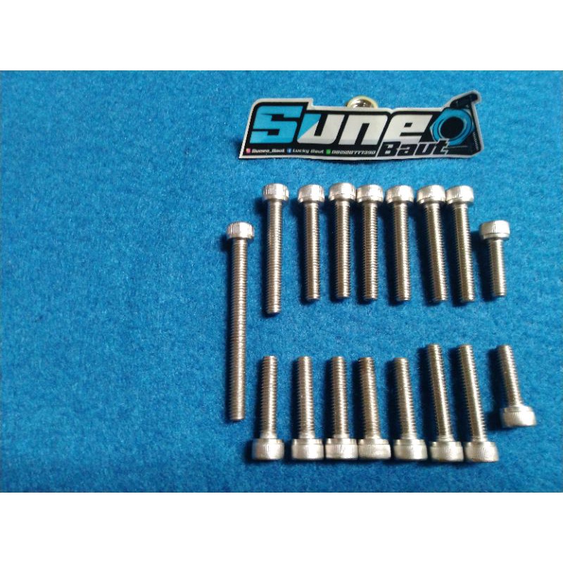 Baut Blok Mesin RX-King ( Baut L Stainless )